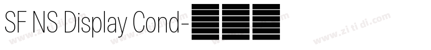 SF NS Display Cond字体转换